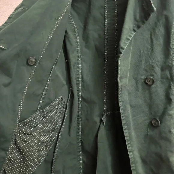 American Eagle Women’s Green Trenchcoat Size Xs - Picture 3 of 10